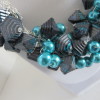 Turquoise and Charcoal Grey Necklace