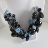 Denim Blue & Black Necklace